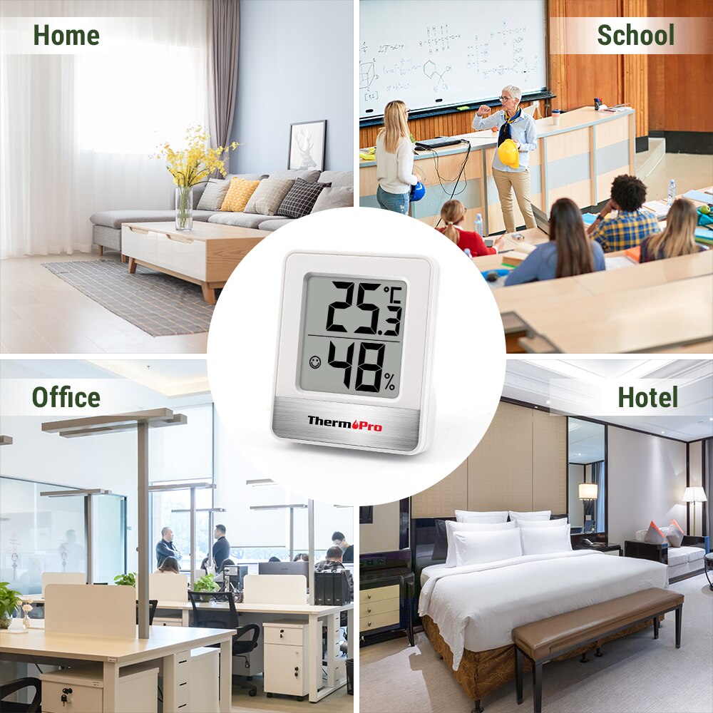 Thermo Hygrometer Testsieger – ThermoPro TP49 Mini Wetterstation für präzise Temperatur- und Feuchtigkeitsmessung