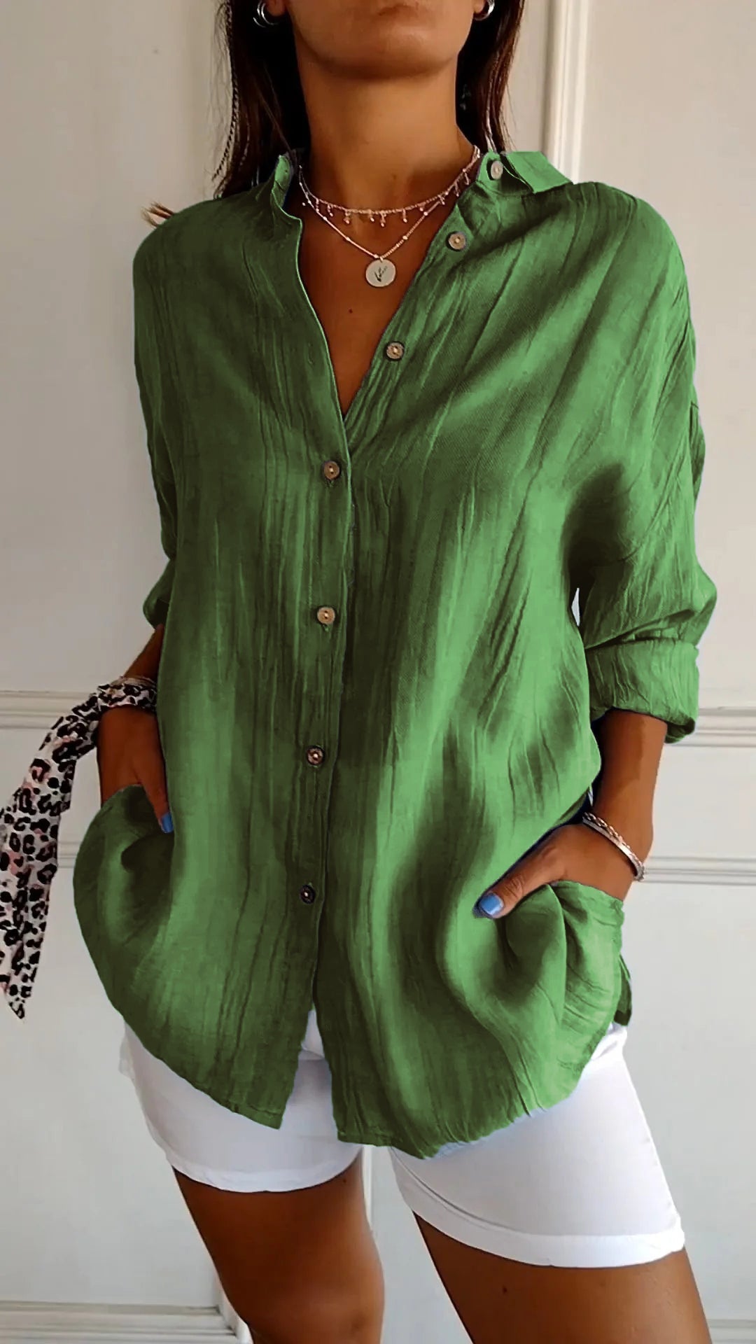 Women's Casual Long Sleeve Shirt | Soft, Breathable Fabric & Classic Button-Down Design for Everyday Wear