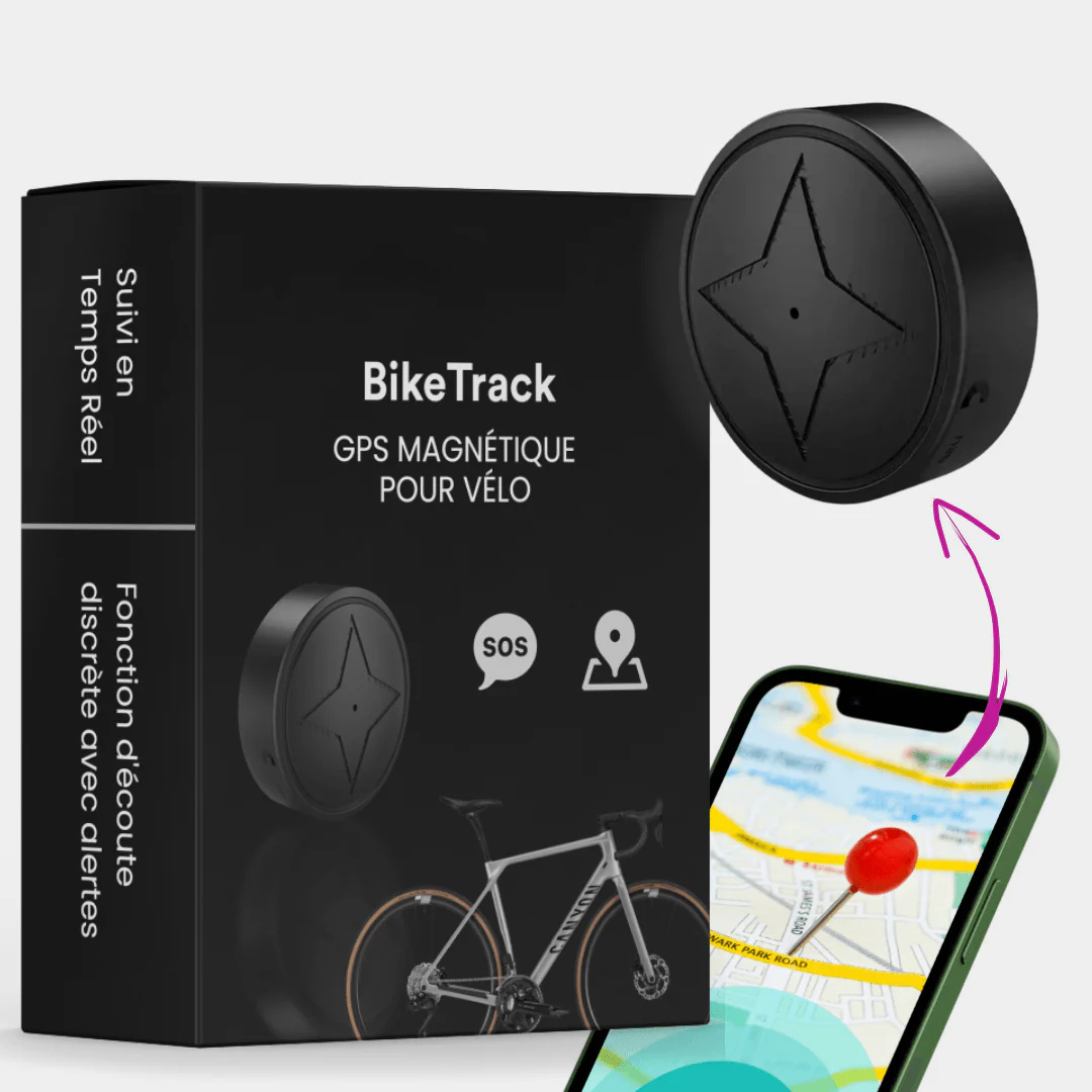 Traceur pour vélo compact et aimanté, GPS traceur vélo précis avec gps tag bike et suivi en temps réel