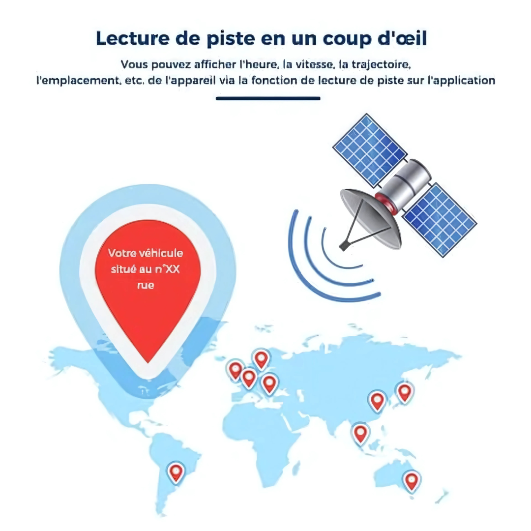 Traceur pour vélo compact et aimanté, GPS traceur vélo précis avec gps tag bike et suivi en temps réel