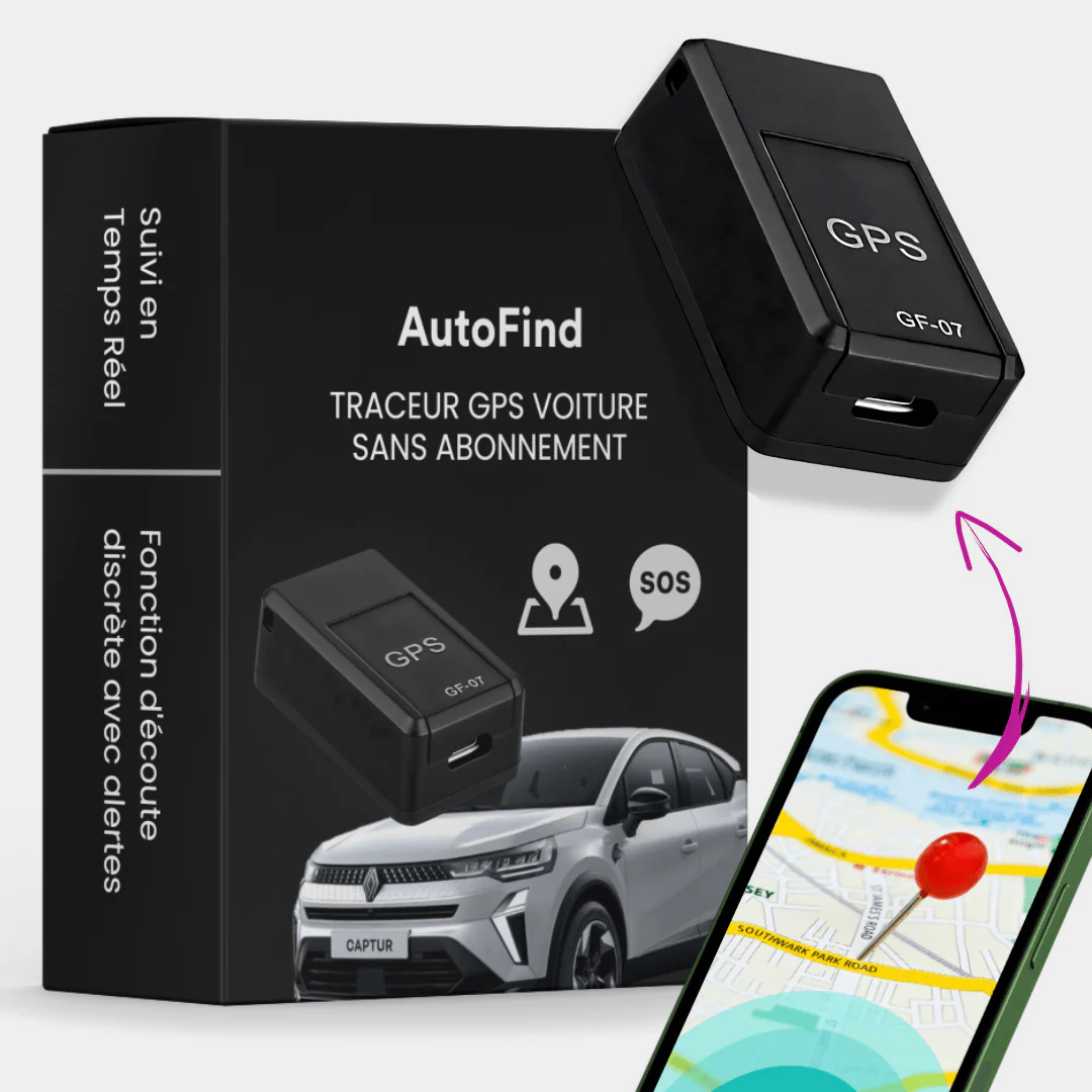 Traceur GPS voiture sans abonnement avec carte SIM, mouchard voiture discret et car GPS tracker mini temps réel