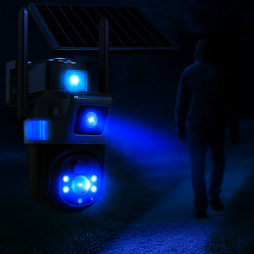 Solar Kamera – 4K Überwachungskamera außen mit Solarpanel, kabellose Überwachungskamera Solar Testsieger