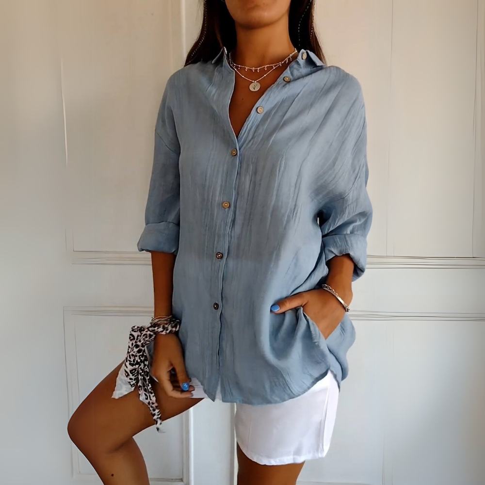 Women's Casual Long Sleeve Shirt | Soft, Breathable Fabric & Classic Button-Down Design for Everyday Wear