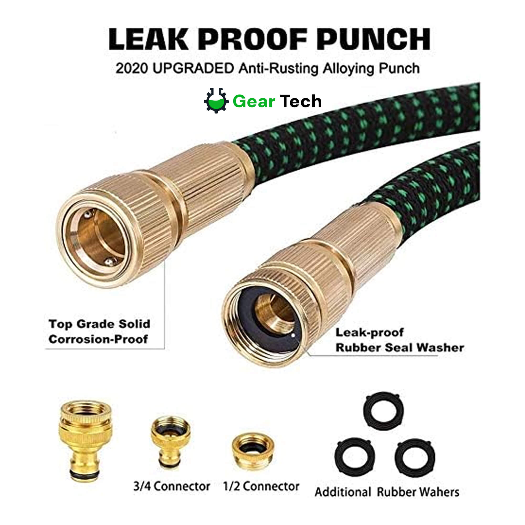 Tubo da Giardino Estensibile 30m | Anti-Piegatura, Senza Grovigli & Ultra Resistente per Grandi Giardini