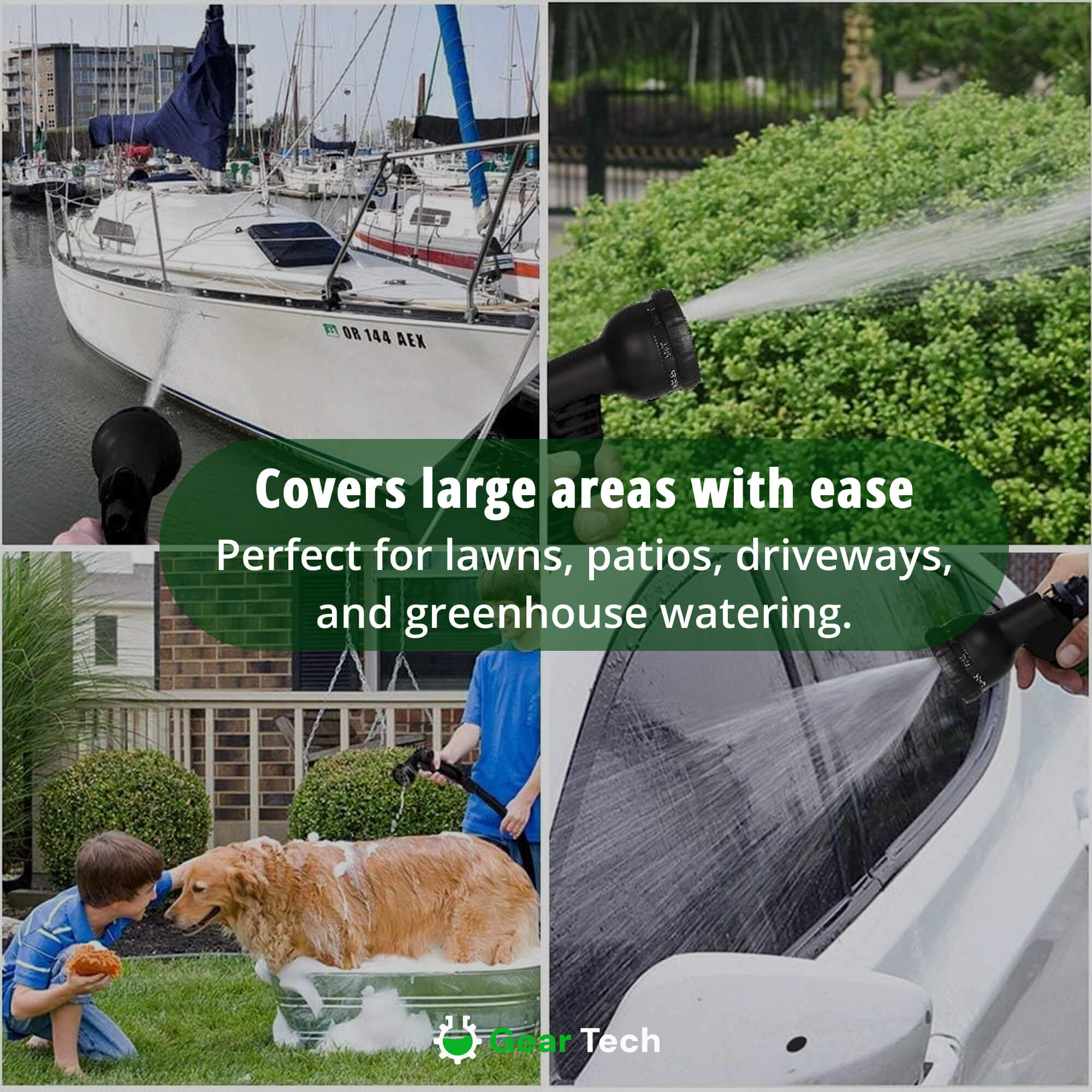 Tubo da Giardino Estensibile 30m | Anti-Piegatura, Senza Grovigli & Ultra Resistente per Grandi Giardini