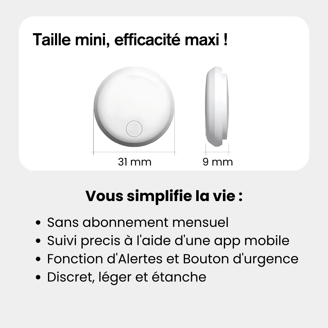 Traceur GPS enfant sans abonnement compact avec suivi en temps réel, gps enfant adapté à l’enfance