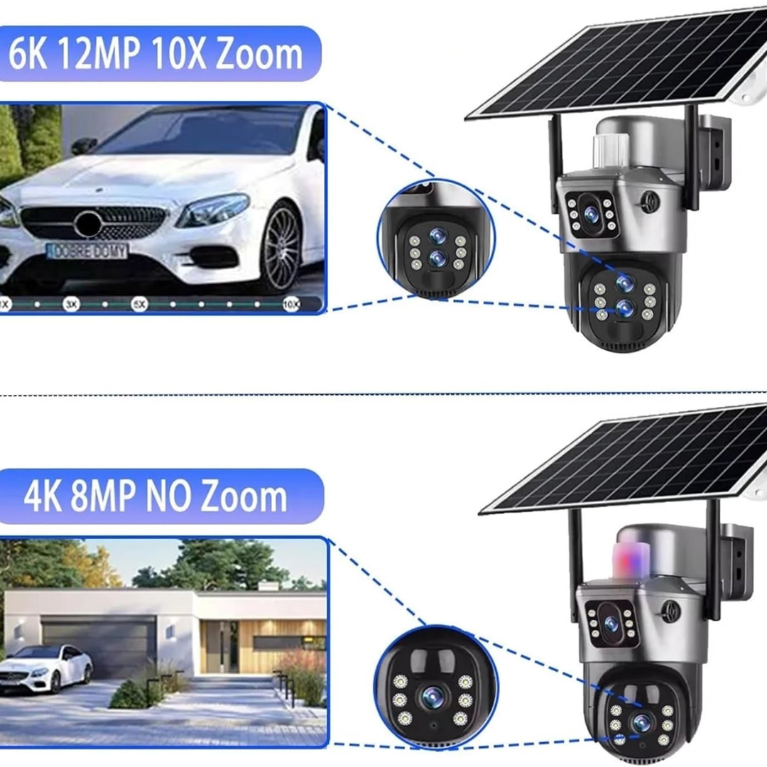Solar Kamera – 4K Überwachungskamera außen mit Solarpanel, kabellose Überwachungskamera Solar Testsieger