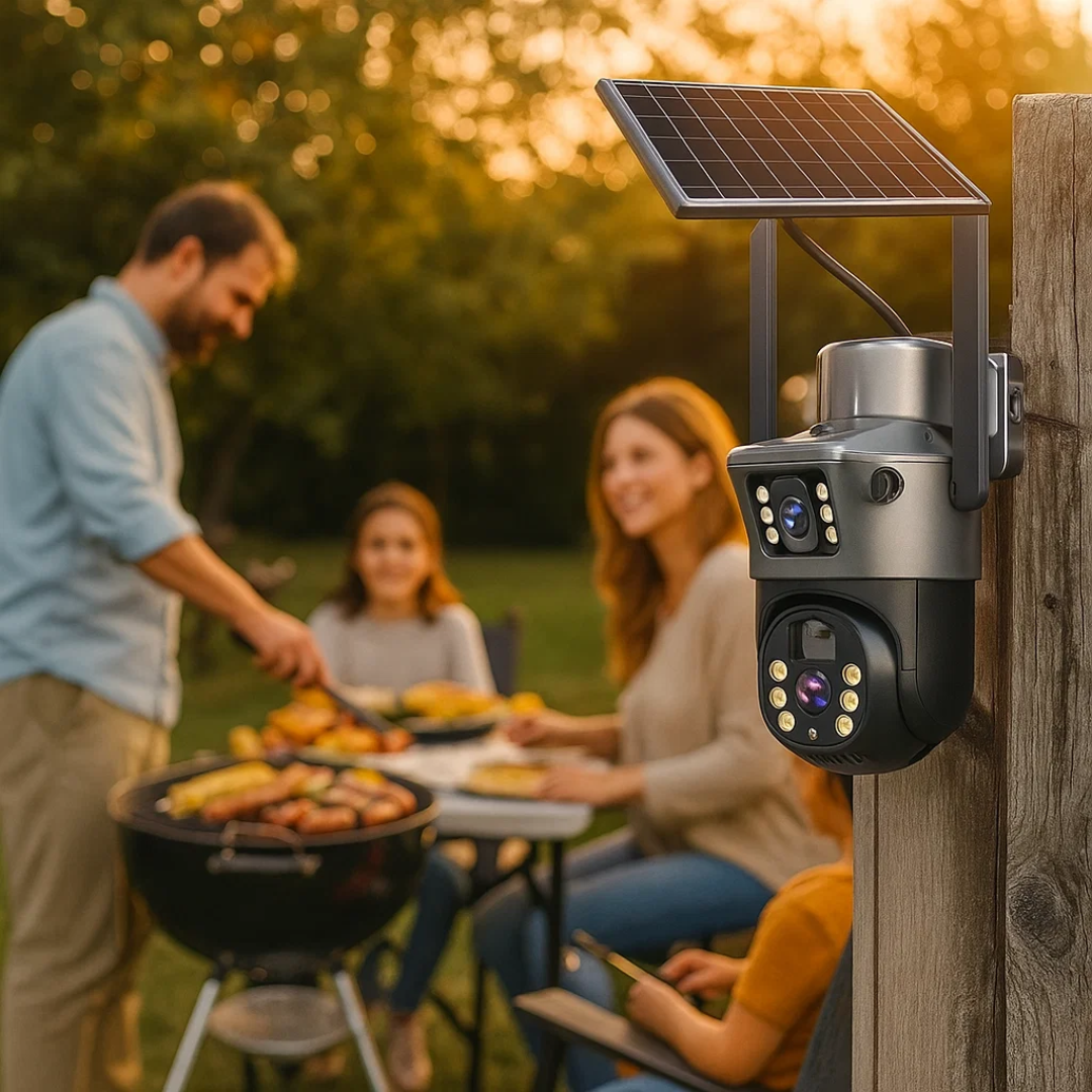 Solar Kamera – 4K Überwachungskamera außen mit Solarpanel, kabellose Überwachungskamera Solar Testsieger