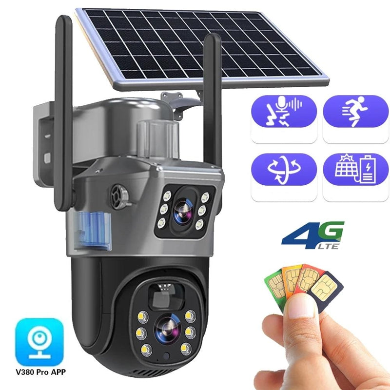 Solar Kamera – 4K Überwachungskamera außen mit Solarpanel, kabellose Überwachungskamera Solar Testsieger