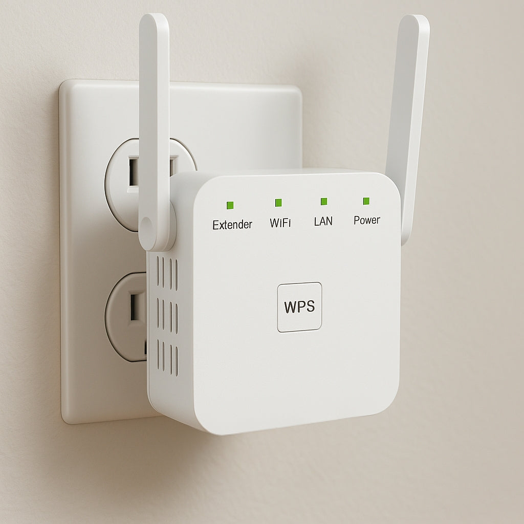 UltraXtend 5G WiFi Booster – Potente Ripetitore WiFi Dual-Band per Casa e Giardino con Copertura Estesa del Segnale
