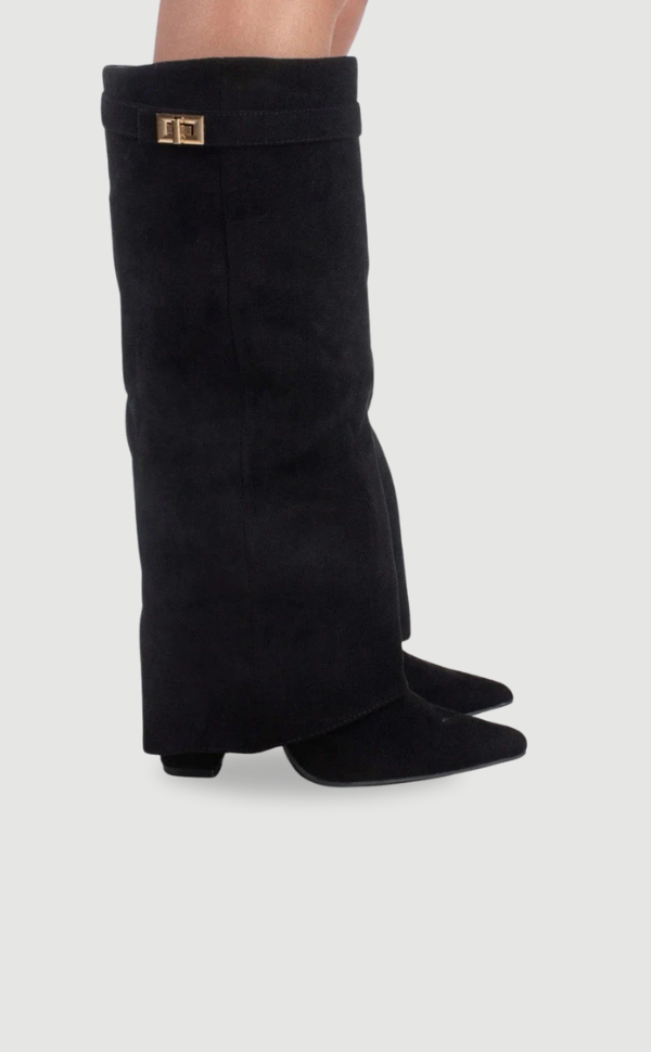 Women's Knee High Boots | Wide Flare Top, Block Heel & Versatile for Casual or Dressy Outfits