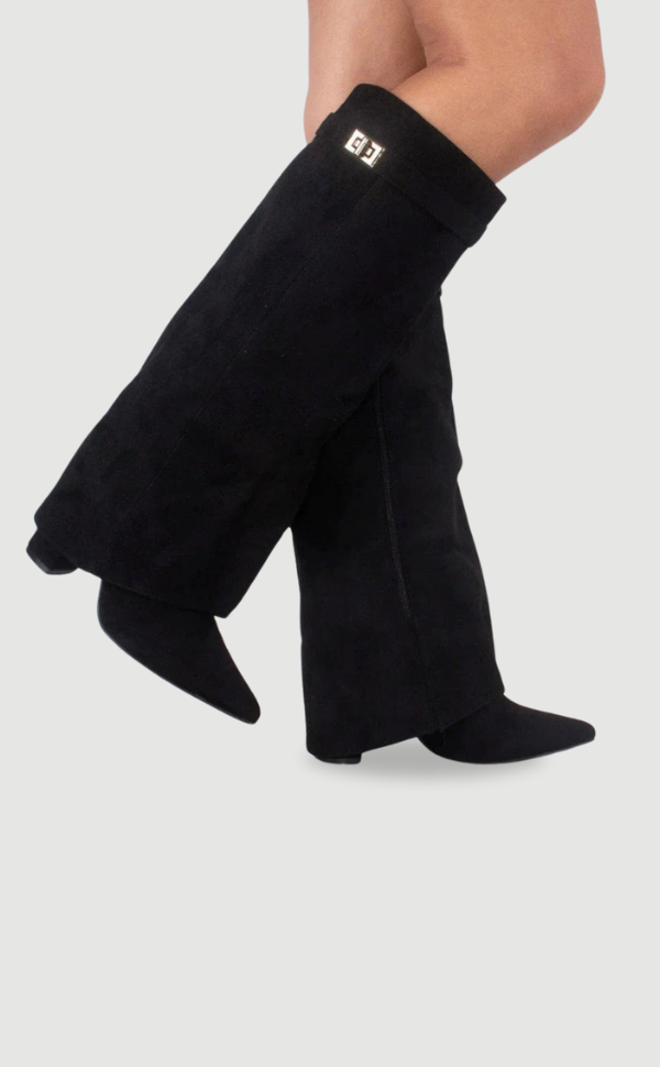 Women's Knee High Boots | Wide Flare Top, Block Heel & Versatile for Casual or Dressy Outfits