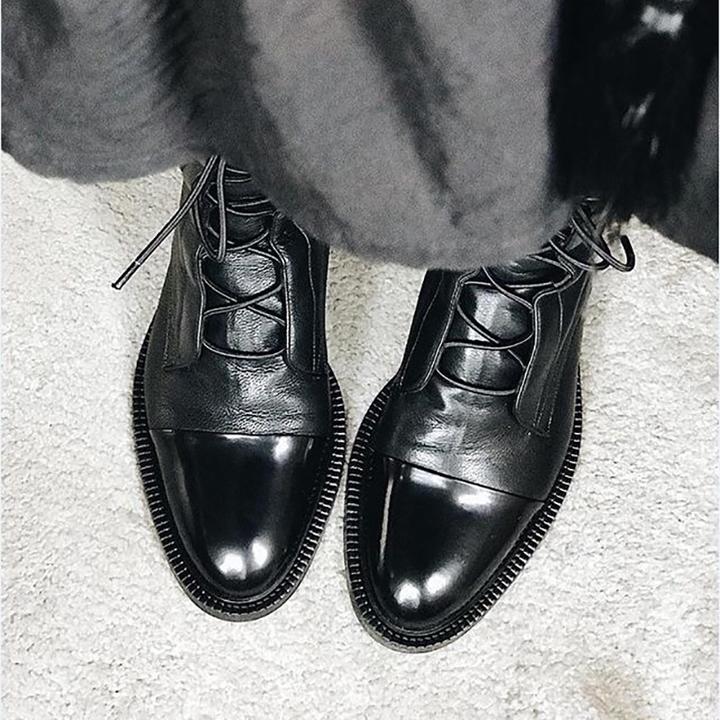 Women’s Lace-Up Mid-Calf Boots | Comfortable Low Heel & Secure Fit for Casual and Dressy Outfits