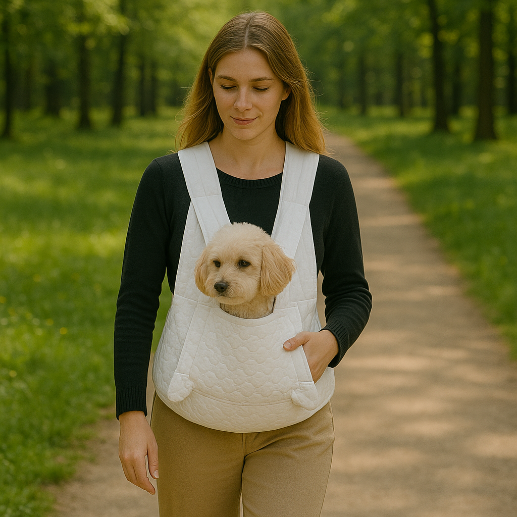 Tragetasche Hund blau – komfortable Umhängetasche für Hunde, Hundetragetasche & Welpentragetasche