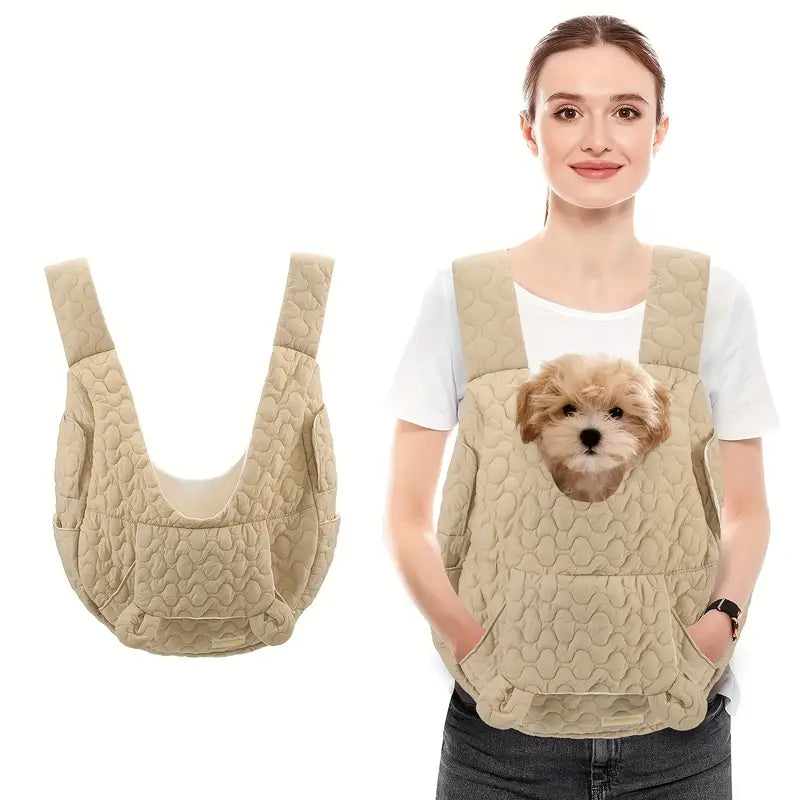 Tragetasche Hund blau – komfortable Umhängetasche für Hunde, Hundetragetasche & Welpentragetasche