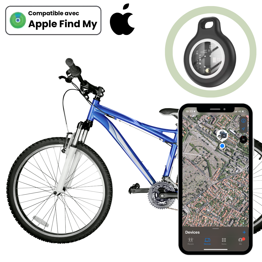 Tracker vélo étanche et discret, traceur pour vélo longue distance avec GPS traceur vélo compatible iOS