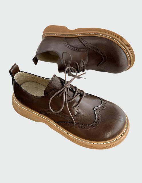 Women's Wide-Fit Oxford Shoes | Comfortable Brogue Design with Durable Sole for Casual & Semi-Formal Wear