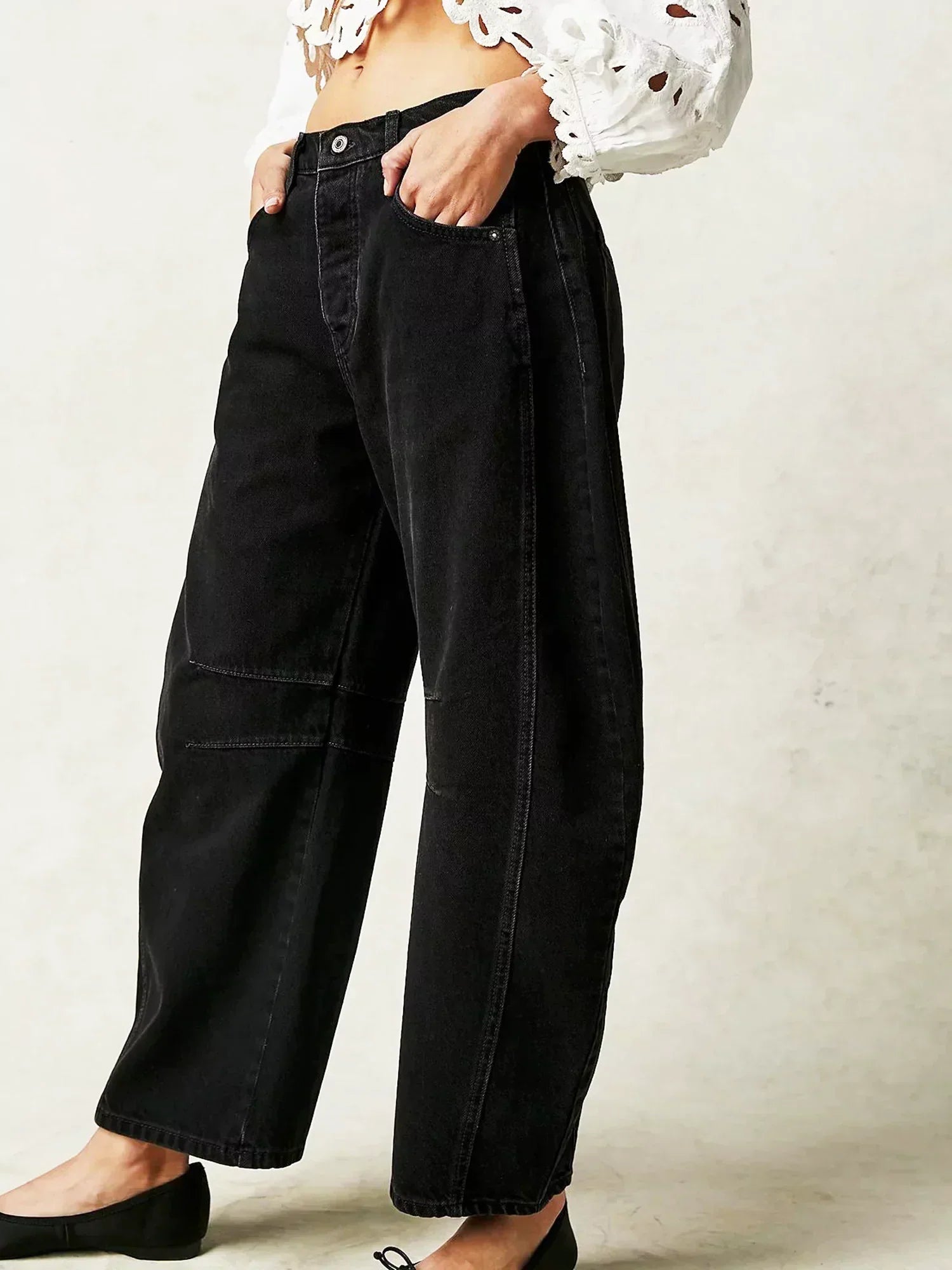 Women's Leopard Print Barrel Jeans | Comfortable Mid-Rise Fit & Trendy Ankle-Length for Casual Fashion Statements
