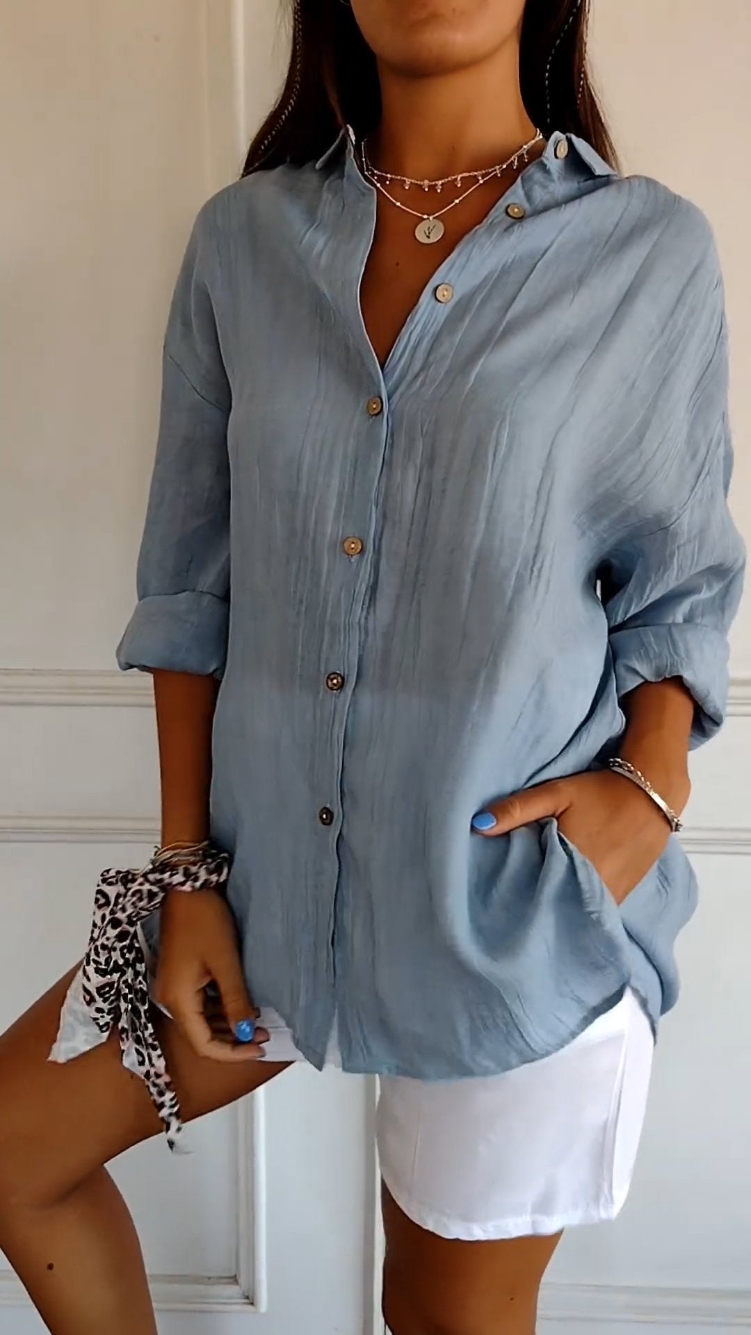 Women's Casual Long Sleeve Shirt | Soft, Breathable Fabric & Classic Button-Down Design for Everyday Wear
