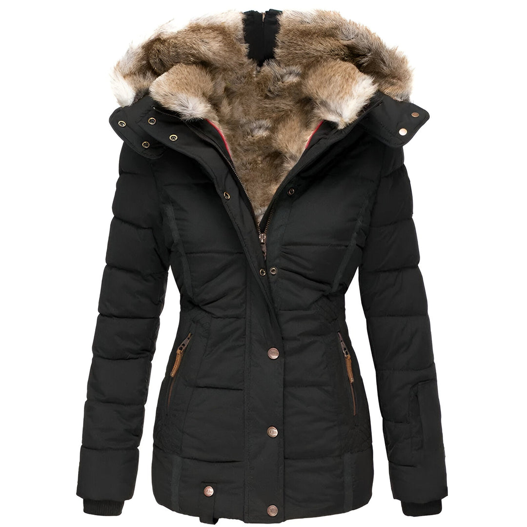 Women's Insulated Puffer Jacket | Slim Fit, Hooded Design for Cold Weather Comfort