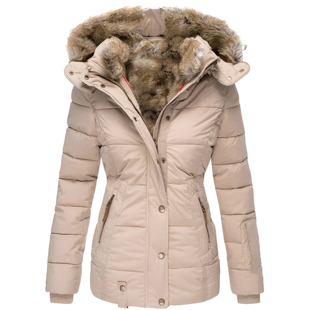 Women's Insulated Puffer Jacket | Slim Fit, Hooded Design for Cold Weather Comfort