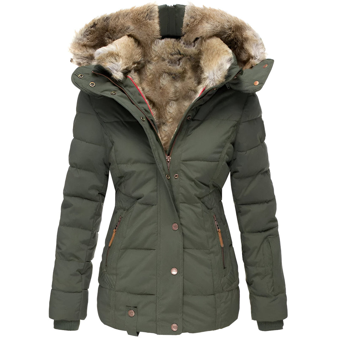 Women's Insulated Puffer Jacket | Slim Fit, Hooded Design for Cold Weather Comfort