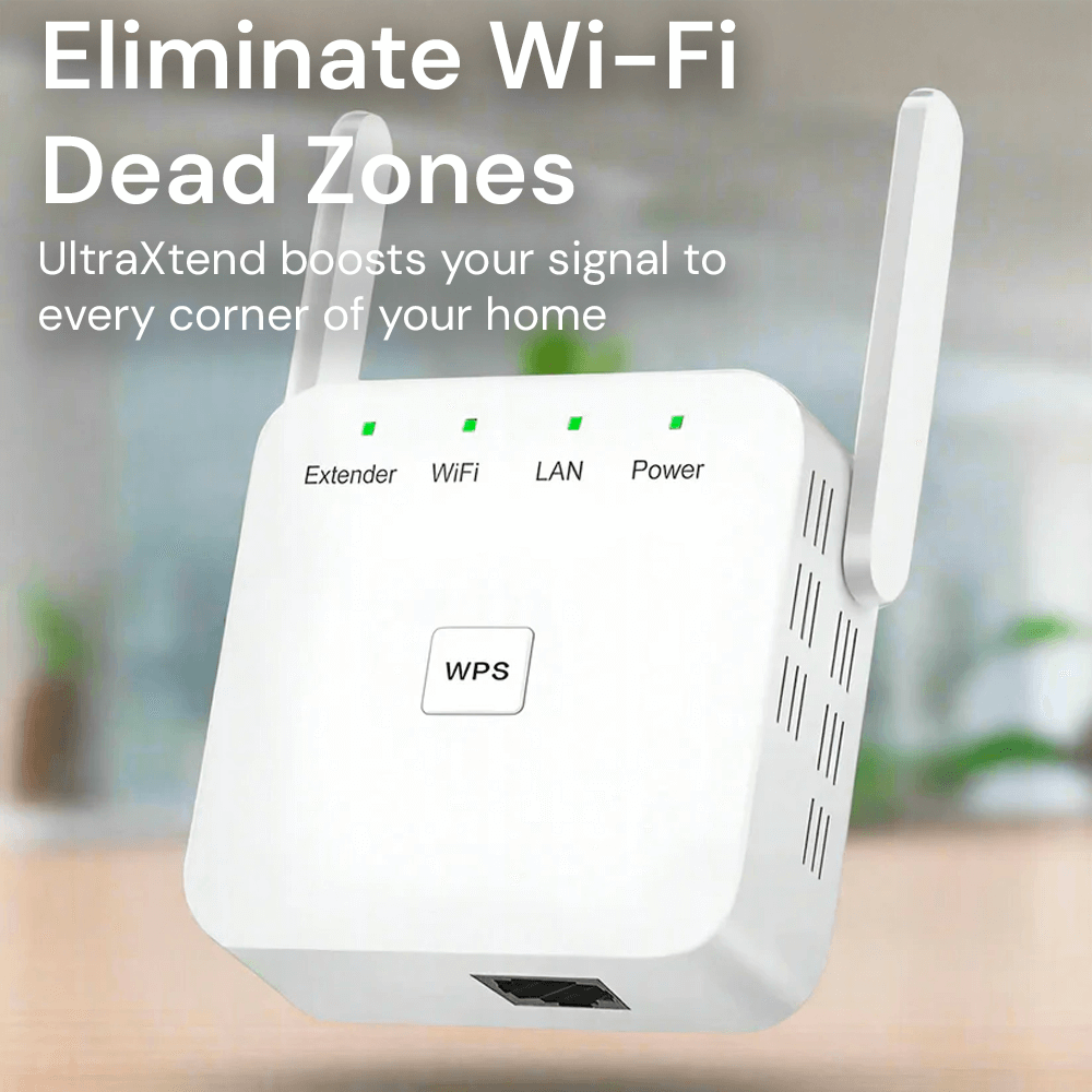 UltraXtend 5G WiFi Booster – Potente Ripetitore WiFi Dual-Band per Casa e Giardino con Copertura Estesa del Segnale
