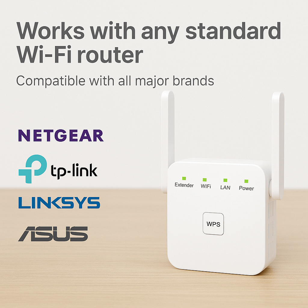 UltraXtend 5G WiFi Booster – Potente Ripetitore WiFi Dual-Band per Casa e Giardino con Copertura Estesa del Segnale