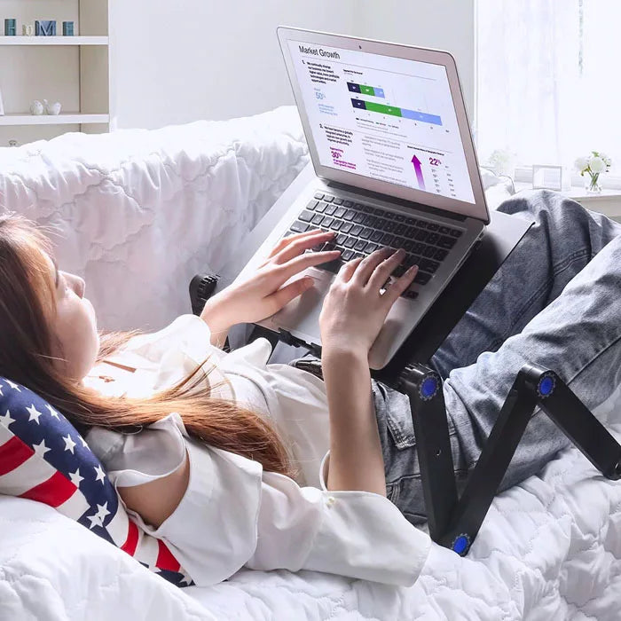 Supporto regolabile per laptop e tablet | Leggio da letto comodo per divano e scrittura