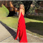 Women's Flattering Ruffled Long Dress | Versatile Cotton-Polyester Blend for Day to Evening Wear