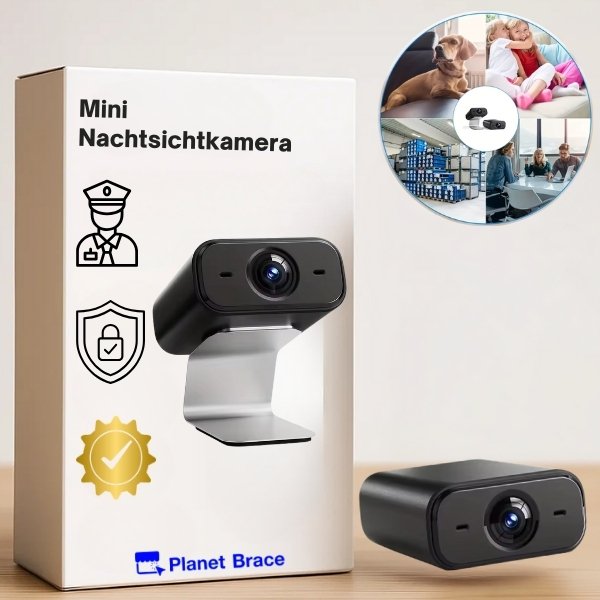 Mini caméra de vision nocturne – enregistrements clairs en HD de jour et de nuit, caméra de sécurité sans fil avec contrôle par application.