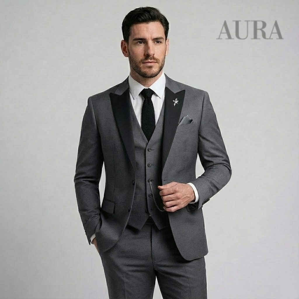 Men´s 3-Piece Slim Fit Suit - Blazer, Waistcoat & Trousers