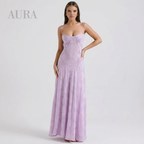 Enchanted Corset Maxi Dress With Lace Up Back