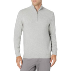 Mens Half Zip Sweater - V-Neck Knit | Smart Casual Lightweight Jumper