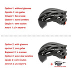 Rennradhelm mit Visier und Rücklicht – Sportlicher Fahrradhelm für MTB und Straße, Größe 54–61 cm
