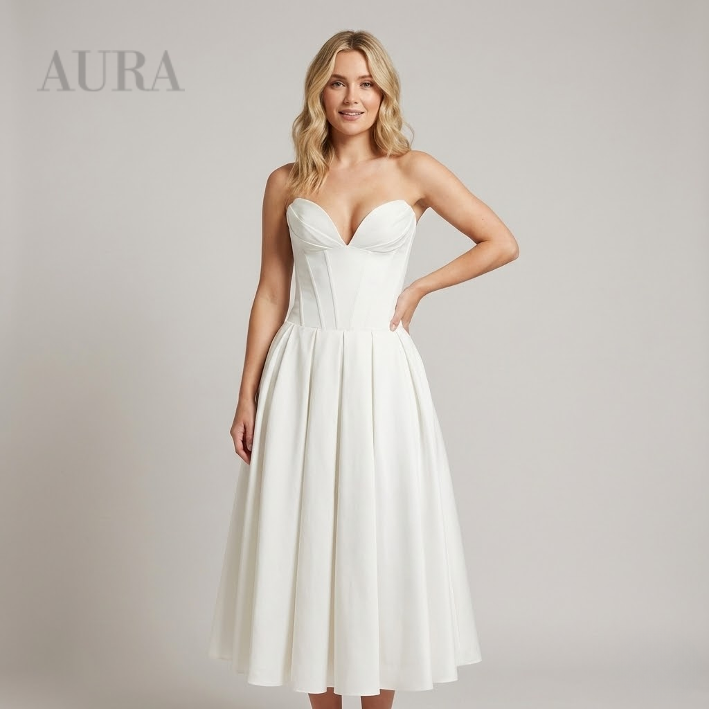 Strapless Midi Dress