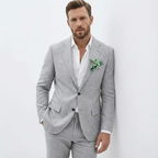 Men’s Tailored Two-Piece Linen Suit