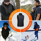 Leichtes, wasserdichtes Heizweste – elektrische Heizjacke mit 3 Heizstufen für den Außenbereich