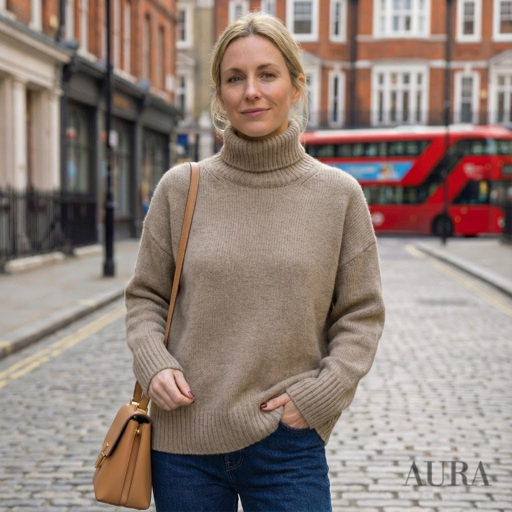 Fine Wool Turtleneck Sweater | Warm, Lightweight & Timeless Design for Women