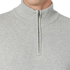 Mens Half Zip Sweater - V-Neck Knit | Smart Casual Lightweight Jumper
