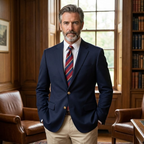 Men’s Structured Blazer | Classic Notch Lapel with Gold Button Detailing for Business and Smart Casual Wear