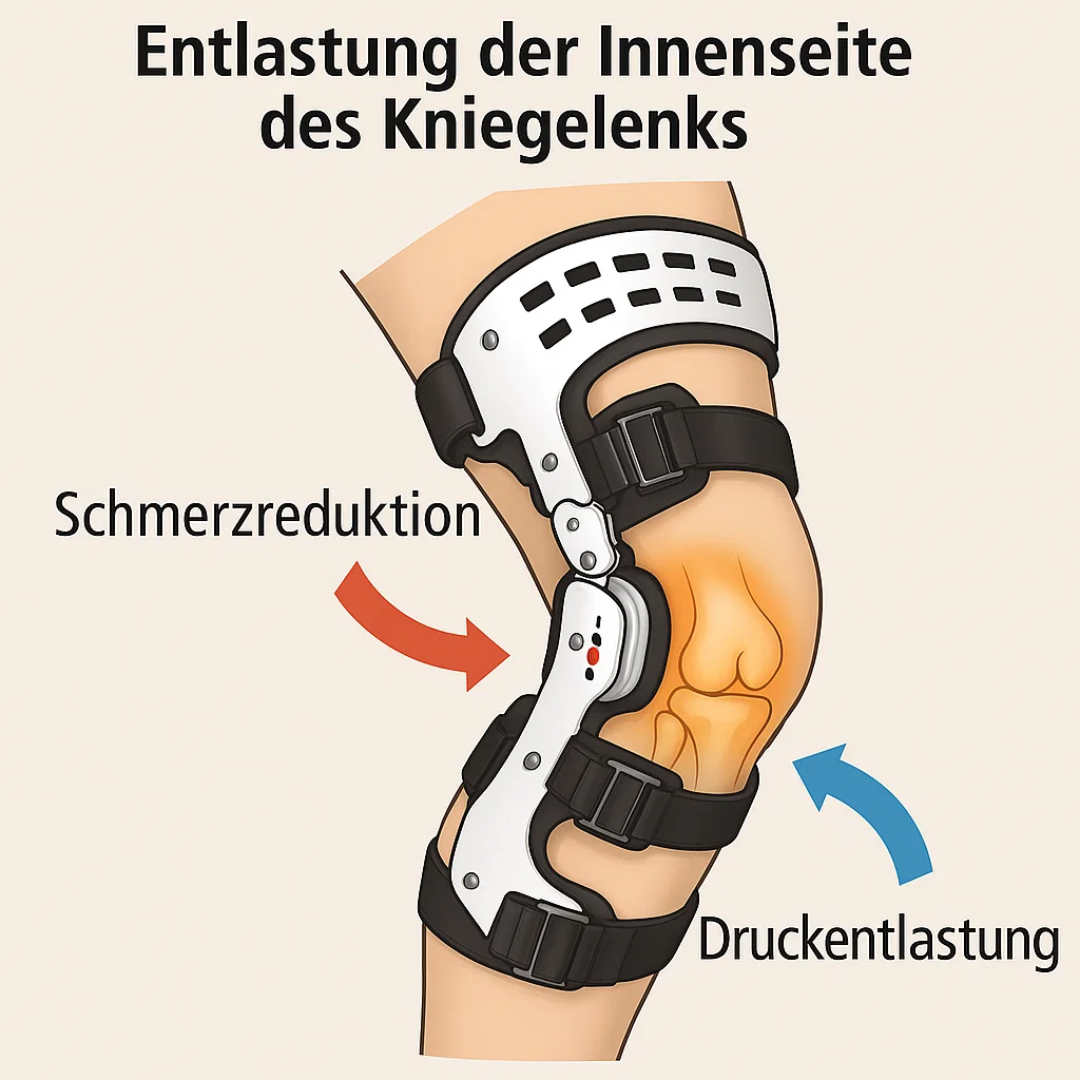 Knieschiene – entlastende Knieorthese bei Arthrose und Schmerzen, stabilisierende Schiene Kreuzbandriss