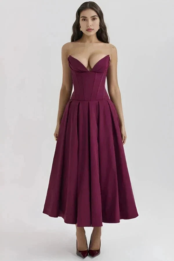 Strapless Midi Dress
