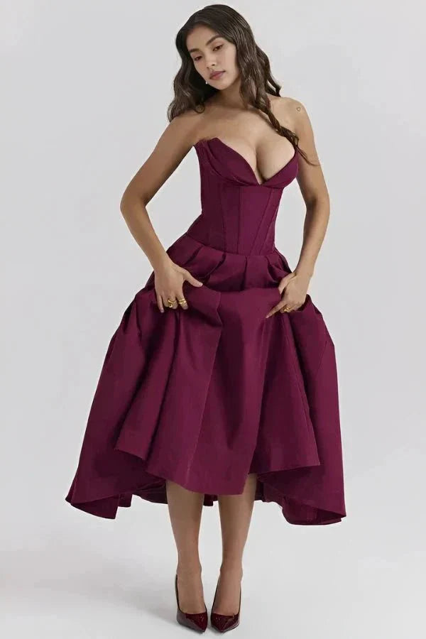 Strapless Midi Dress