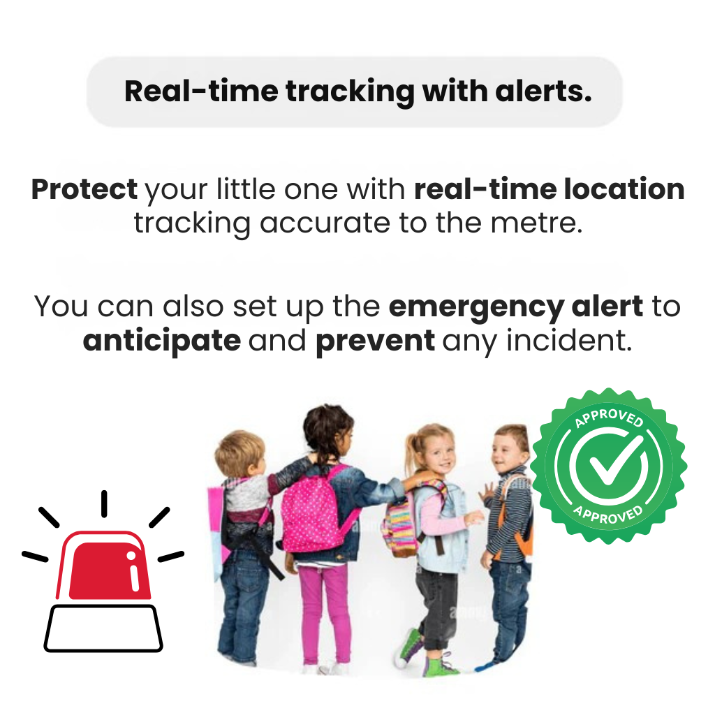 Localizzatore GPS per Bambini | Tracciamento in Tempo Reale, Impermeabile e Lunga Durata della Batteria per la Tranquillità