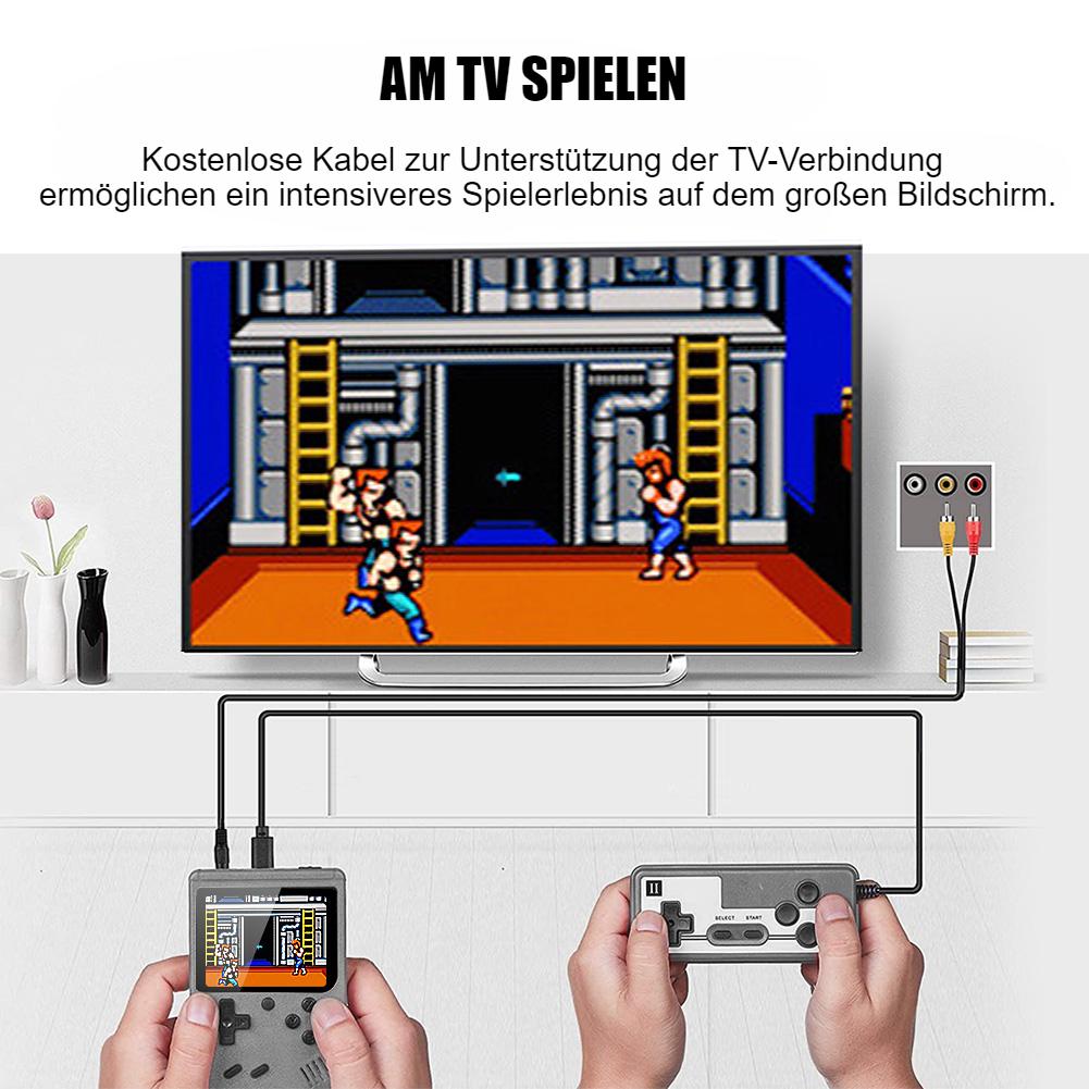 Retro Konsole im Gameboy-Stil mit 500 Spielen – Ausgefallenes Geschenk für 10-jährige Jungs