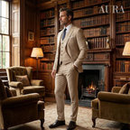 Men's Tailored Slim Fit Three-Piece Suit | Single-Breasted Jacket & Waistcoat for Business, Weddings & Formal Events