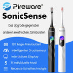 Elektrische Schallzahnbürste mit Display, Drucksensor und ultraschallbasierter Tiefenreinigung