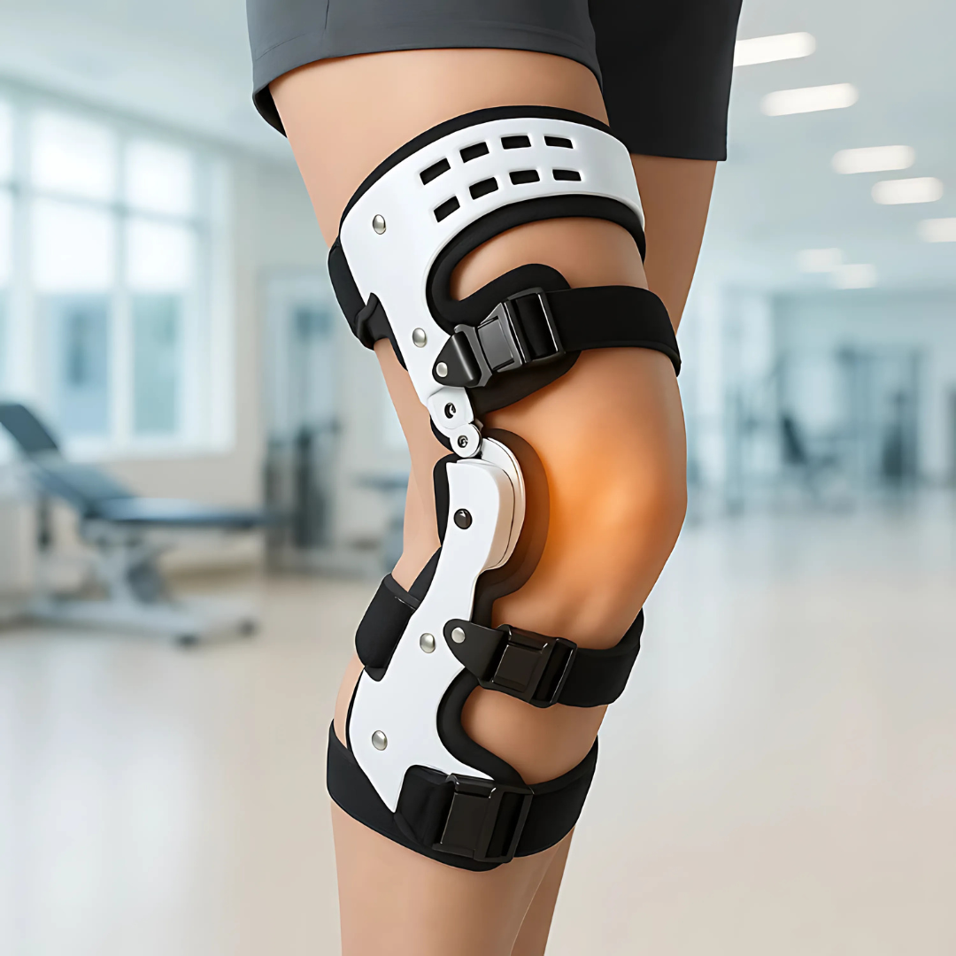Knieschiene – entlastende Knieorthese bei Arthrose und Schmerzen, stabilisierende Schiene Kreuzbandriss