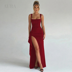 Formal Slip Maxi Dress | Open Back, Comfortable Fit & Ideal for Summer Weddings and Evening Events